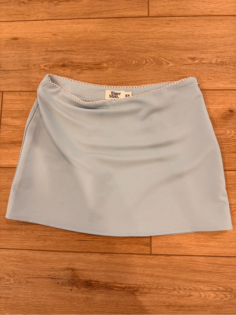 Tiger Mist Pastel Blue Mini Skirt